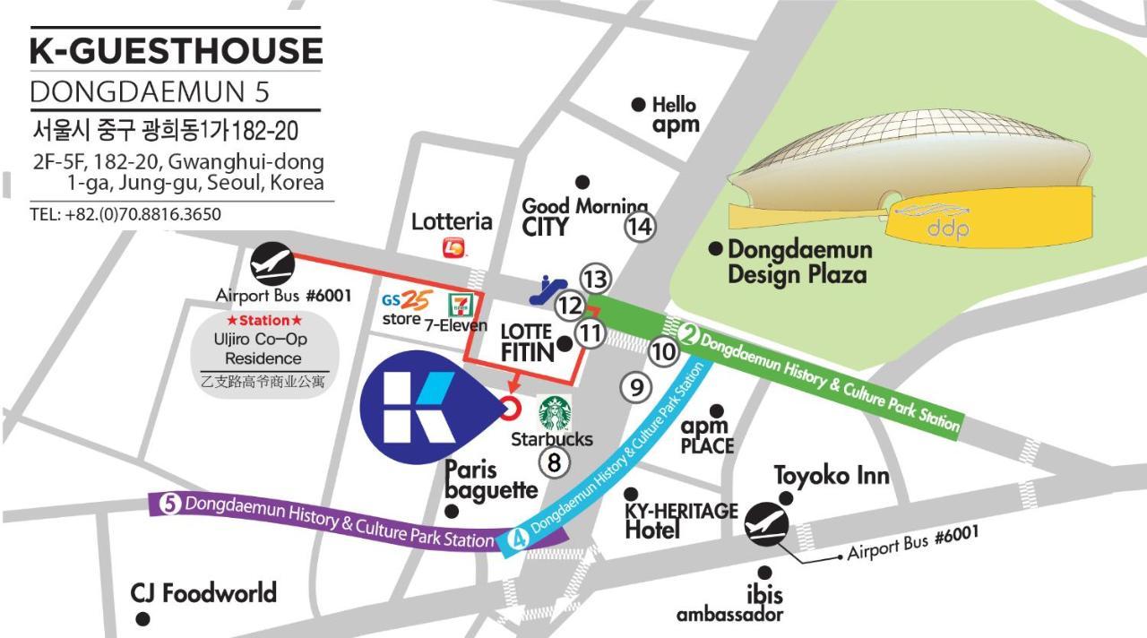 K-Guesthouse Dongdaemun 5 Сеул Экстерьер фото